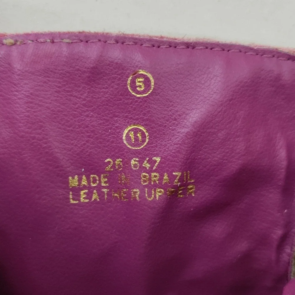 Baby Gap Kids Purple Suede Fringe Moccasin Boots Size 5
